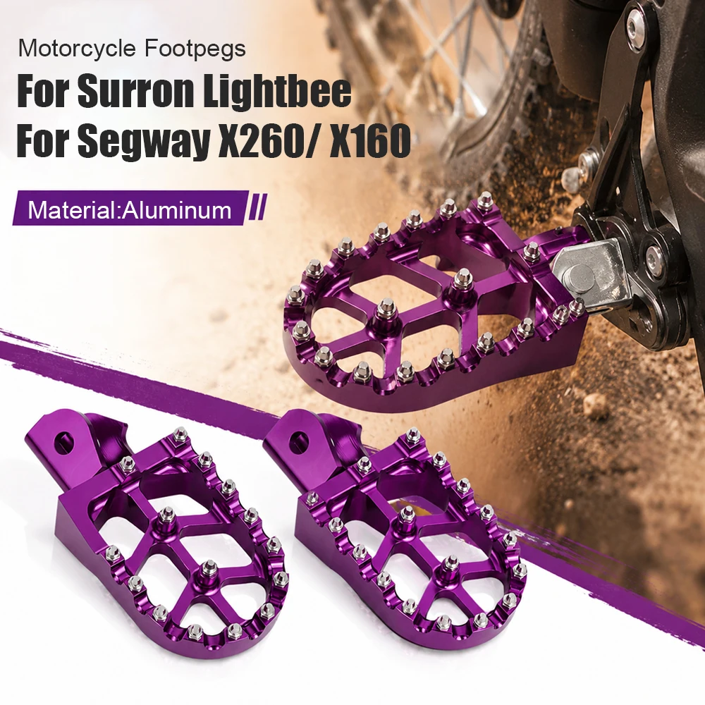 Motorrad-Fußrasten mit Zahnfeder für Surron Lightbee Segway X260/X160 CNC Elektro-Dirtbike-Teile Motocross-Teile