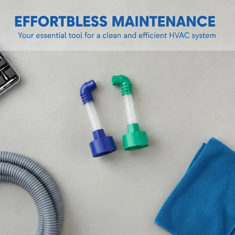 2026 NEW Easy Installation HVAC Drain Line Unclogger Universal AC Condensate Drain Cleaner Adapter Plastic Pipe Evacuation Tool