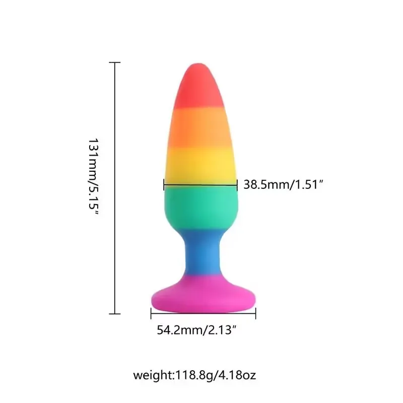 Rainbow Anal Plug 3 Size Soft Liquid Silicone Butt​ Plug Sexshop Para Homens Dilatador Juguetes Sexuales Dildo Sex Toys For Man