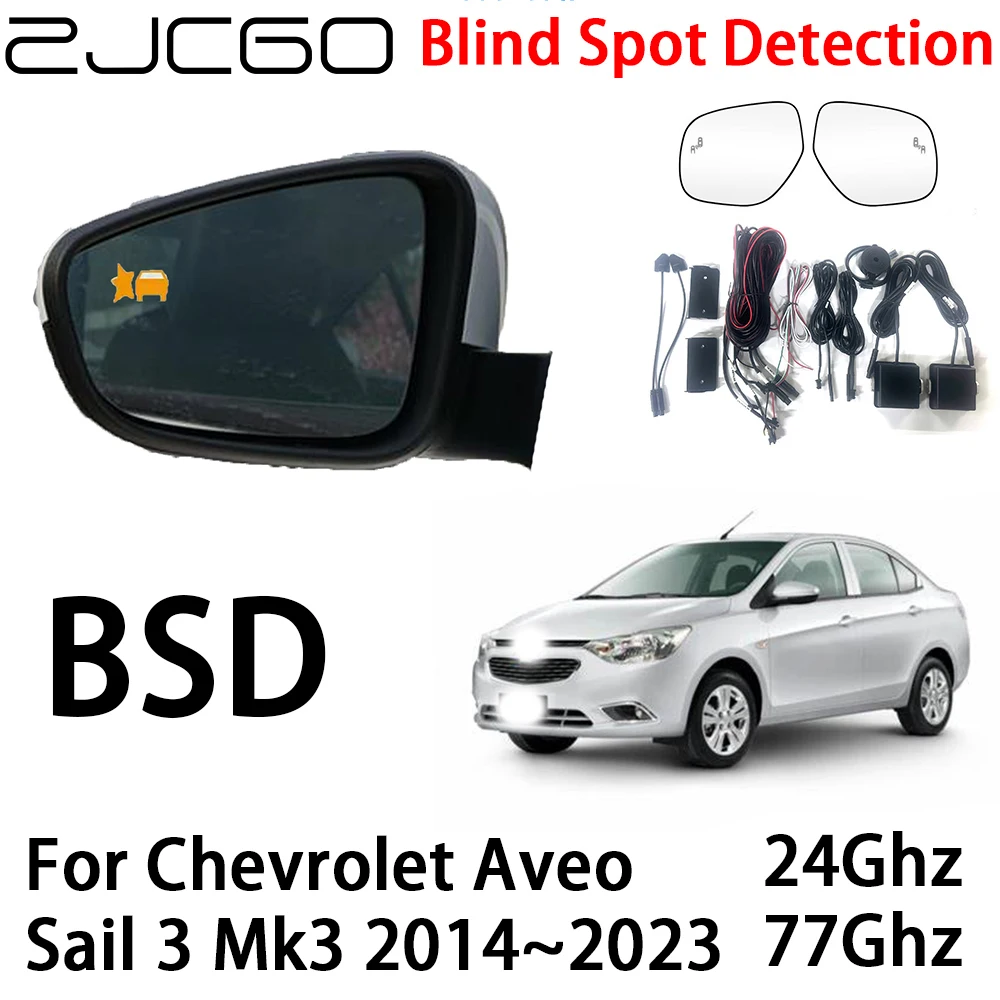 ZJCGO Car BSD Radar Warning System Blind Spot Detection Safety Driving Alert for Chevrolet Aveo Sail 3 Mk3 2014~2023