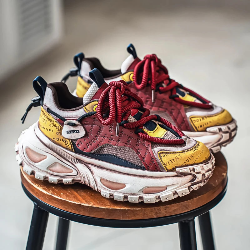 

Thick Sole Comfort Breathable Outsole Men Sneakers 2025 Autumn New Men's Casual Shoes Fashion Anti Slip Wear-resistant Footwear