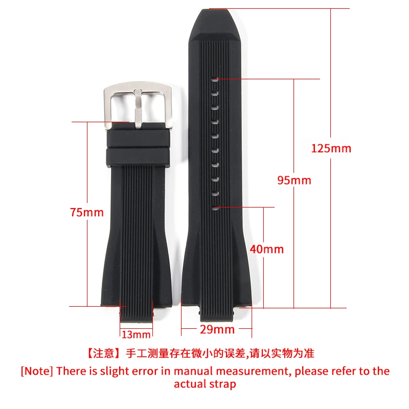 13X 29mm Safe Durable Watchband for Michael Kors Mk8729 8184 9020 Convex Interface Sport Personality Silicone Rubber Watch Strap