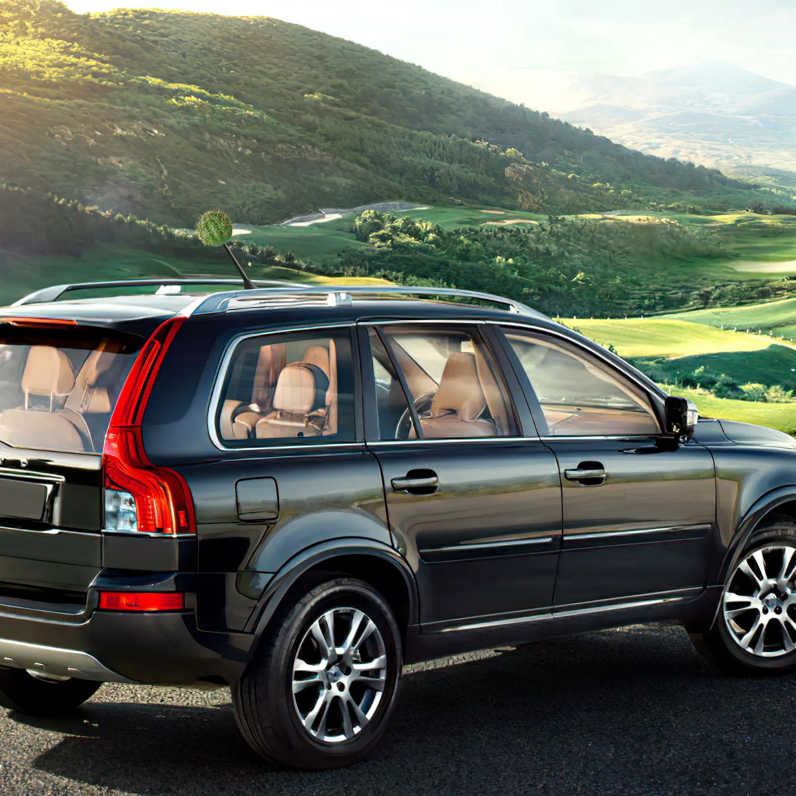 Antena samochodowa z kulką dekoracyjną, uroczy kaktus, akcesorium samochodowe do lusterka zewnętrznego, ozdoba na deskę rozdzielczą, pomysł na prezent.