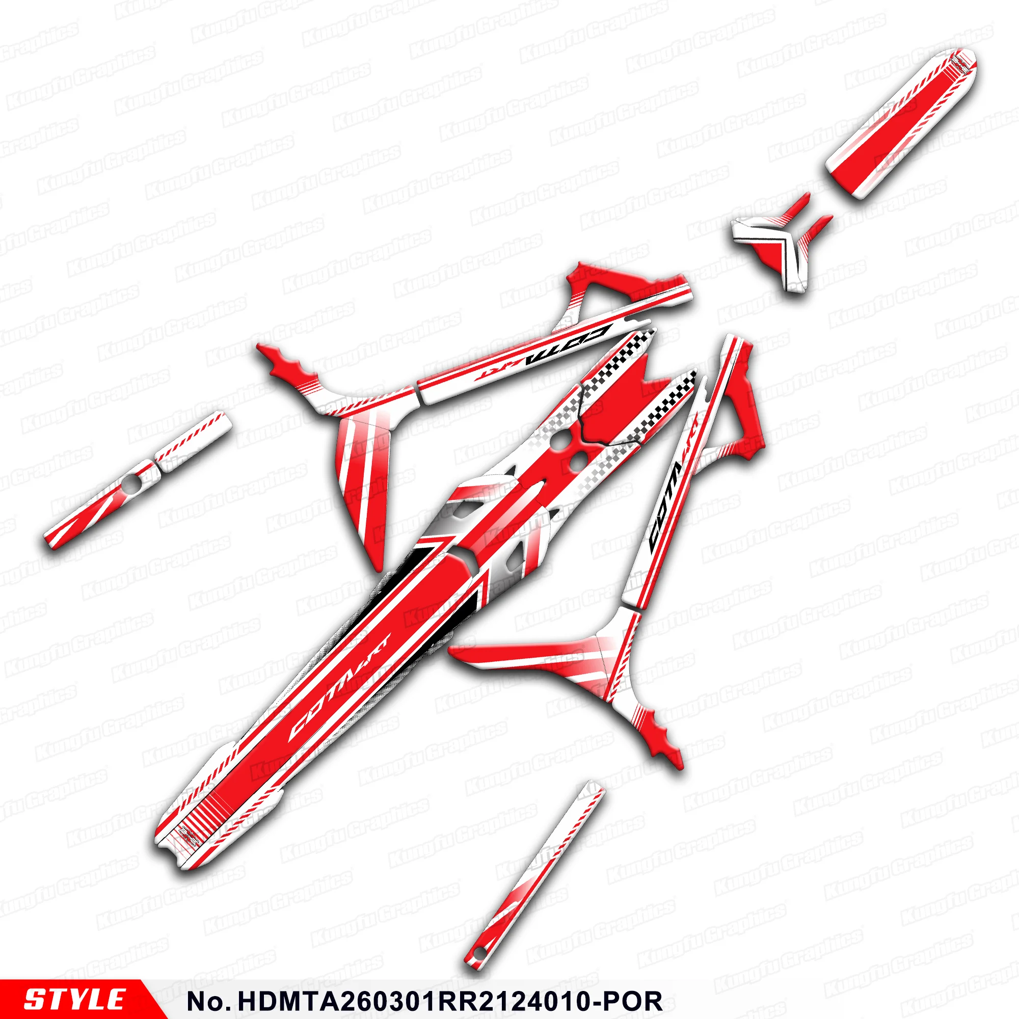 

Restyle Sticker Kit Graphics for HONDA Montesa Cota 4RT 260R 301RR 2021 2022 2023 2024, No.HDMTA260301RR2124010-POR