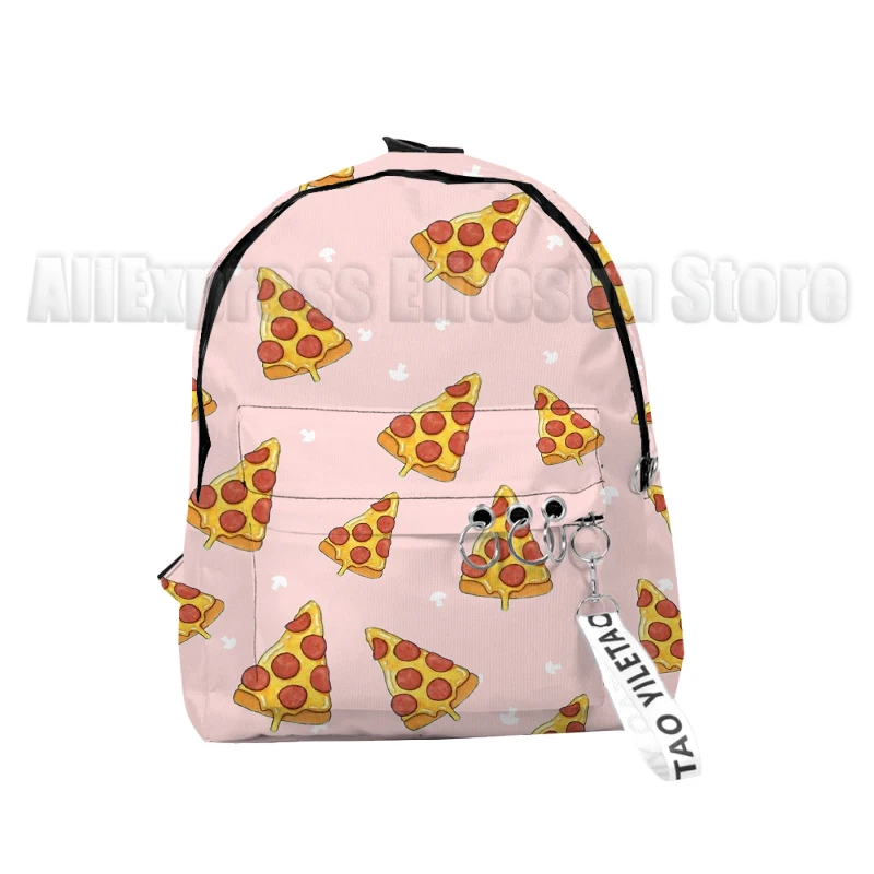 Sac à dos étanche pour garçons et filles, sac à dos de voyage décontracté, imprimé Fruit 3D, frites, Pizza, Donut Macaron, Oxford