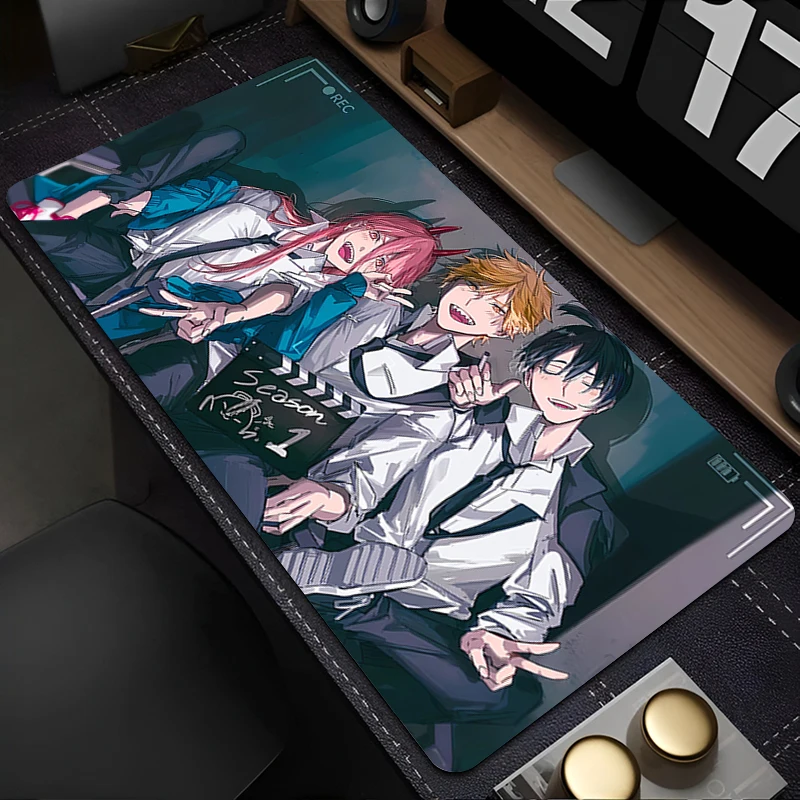 

Mouse Pad PC Accessories Keyboard Pad Office Desk Mat Anti Slip Cool Mousepad Natural Rubber C-chainsaw Man Gaming Extended Pad