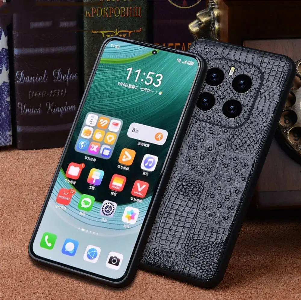 

Чехол премиум-класса из воловьей кожи с полузавернутым крокодиловым узором для делового чехла Honor GT Pro Skin-Feel