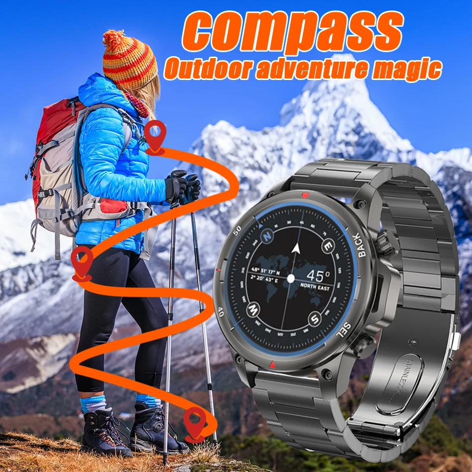 Reloj inteligente deportivo para hombre, pulsera con pantalla HD de 1,53 pulgadas, Bluetooth, llamadas, 410 MAh, resistente al agua, ritmo cardíaco,