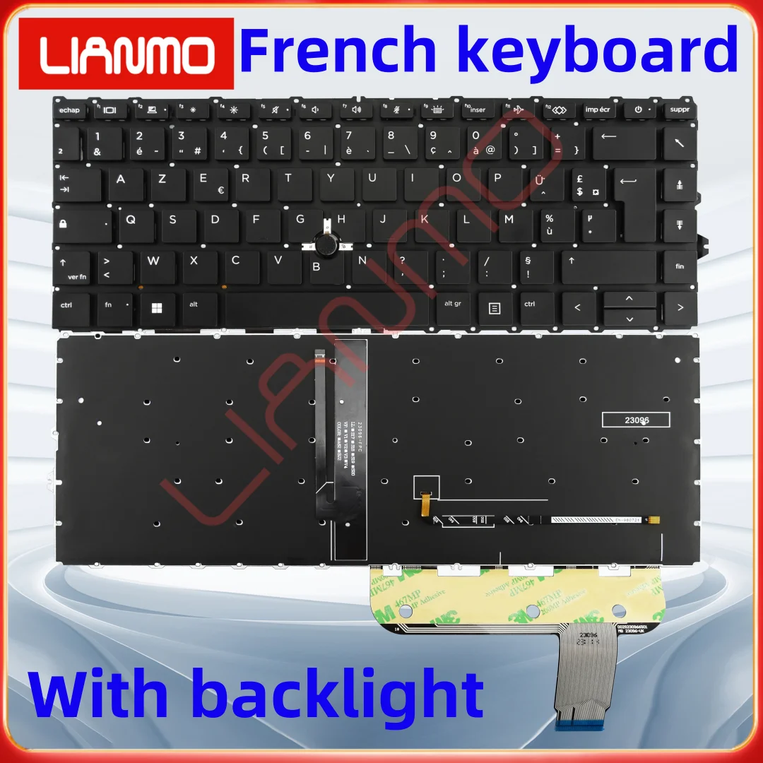 Teclado francés para ordenador portátil, adecuado para HP 840 G7 840 G8 845 G7 845 G8 745 G7 745 G8 zbook14 G7 zbook14 G8 con retroiluminación