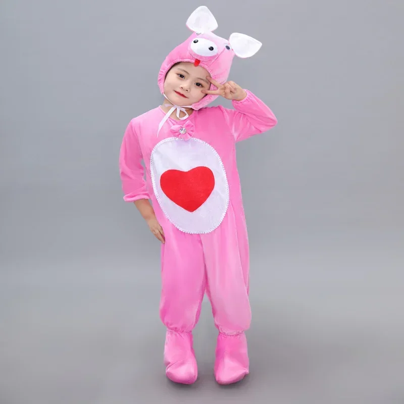 Pink Animal Piggy Costume for Kids, Girl's Dress, Piggy, Halloween, Cosplay, Festa, Performance de palco