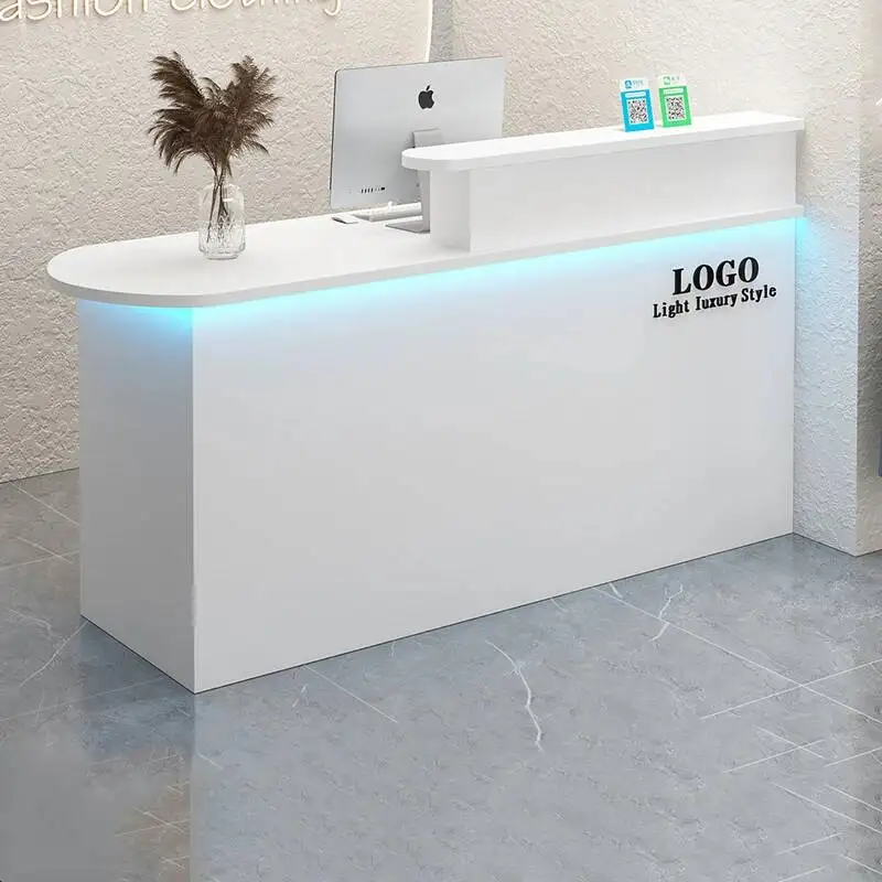 

Стильные угловые стойки ресепшн с подсветкой для офисов, кассовых зон, салонов красоты, коммерческая мебель