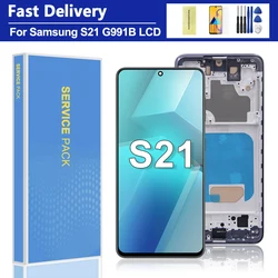 S21 5G Display Screen Replacement, For SAMSUNG S21 G990F G991F G991U G991 LCD With Frame Display Touch Screen Digitizer Assembly