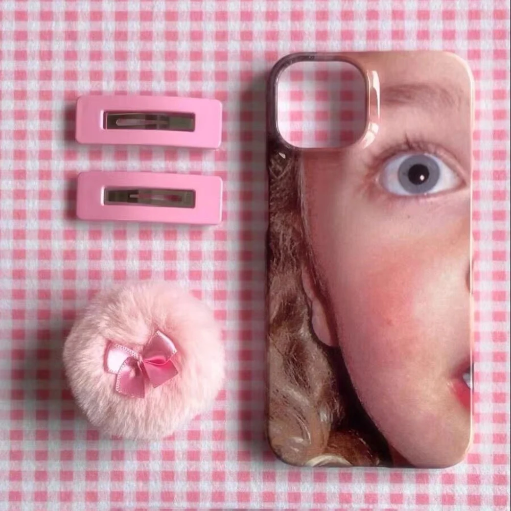 Funda para Teléfono LALA Ins Wind para Niñas, Compatible con iPhone 17 16 15 14 13 12 11 Air Pro Max X XS XR XSMax 7 8 Plus, Película Brillante, PC Rígido