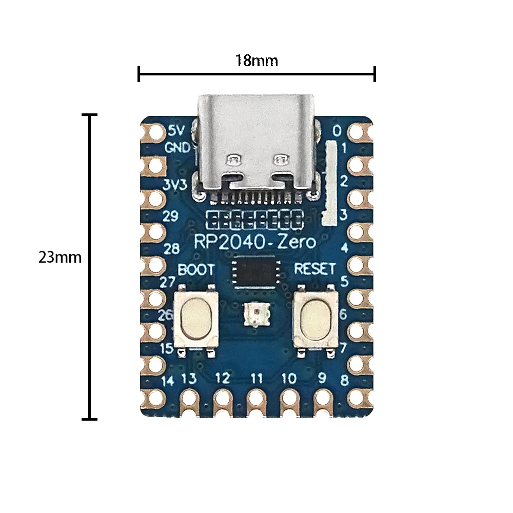 Desenvolvimento Módulo Board para Raspberry Pi, Dual-core Cortex, M0 + Processador, Flash 2MB, RP2040-Zero, RP2040, Pico microcontrolador