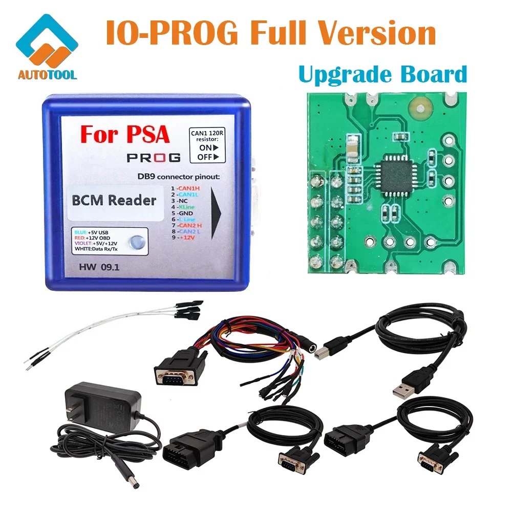 IO-PROG Added for PSA BSI for FORD BCM Board Support IO PROG ECU BCM TCM EPS K-line CAN Support BD9 OBD2 Programmer Tools