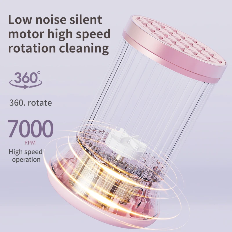 ماكينة تنظيف فرش المكياج القابلة لإعادة الشحن، أداة تجفيف التنظيف متعددة الوظائف #3