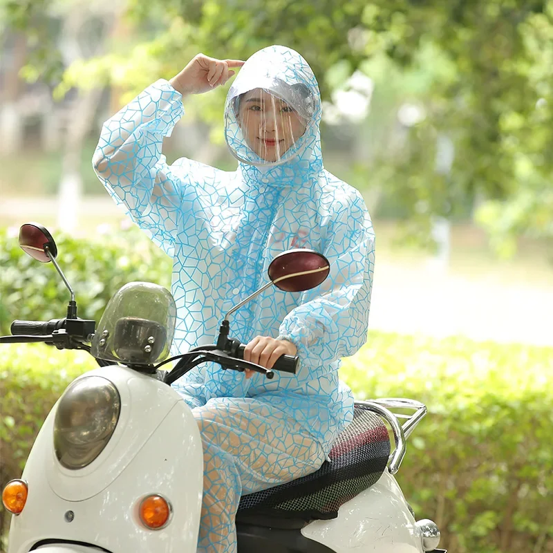 Мужской водонепроницаемый прозрачный плащ из ПВХ с абстрактным принтом, свободная непромокаемая куртка с капюшоном, брюки Sut