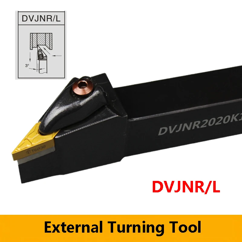 LIHAOPING DVJNR 2020K16 DVJNR1616H16 DVJNR2020K16 DVJNR2525M16 External Lathe Turning Tool Holder DVJNR2020 Cutting Inserts VNMG