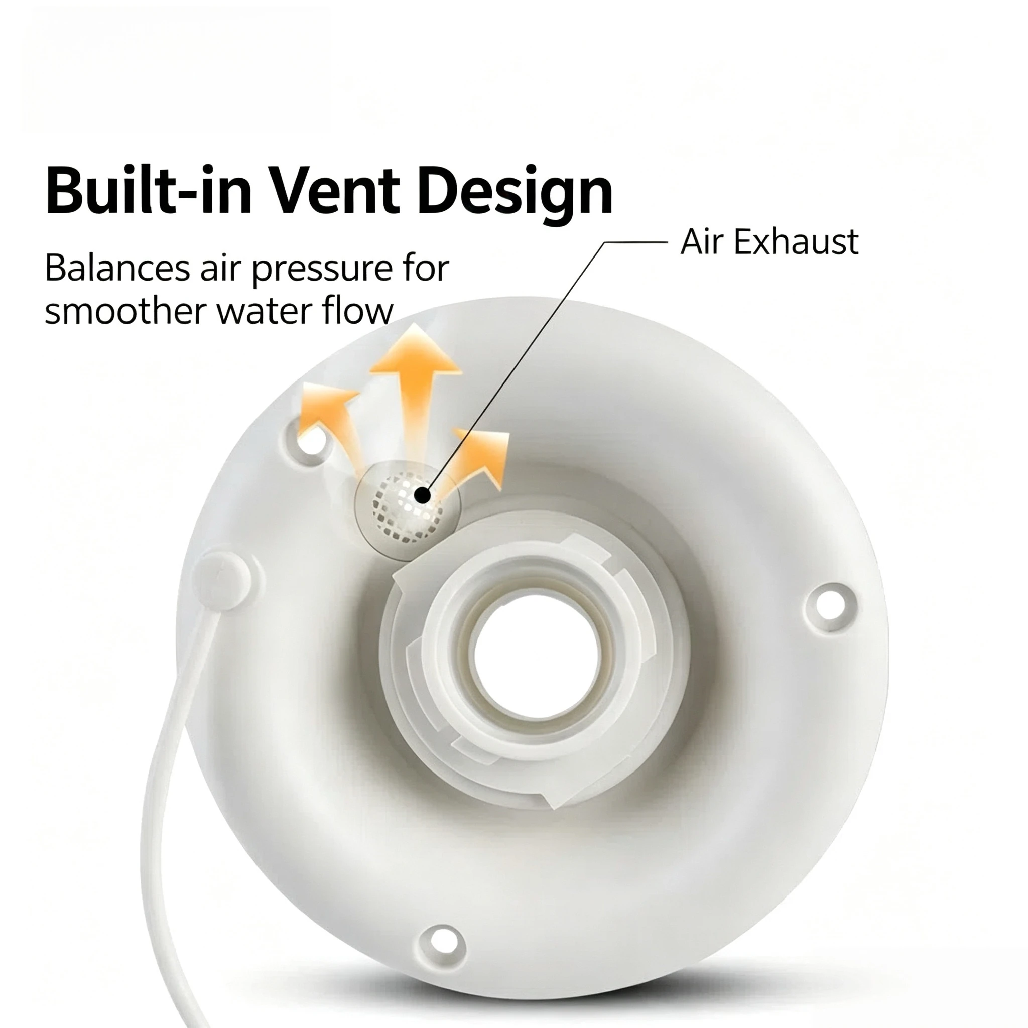 Round Gravity Water Fill Inlet, Water Tank Filler Port Modification Accessories for Yacht, RV, Camper and Trailer