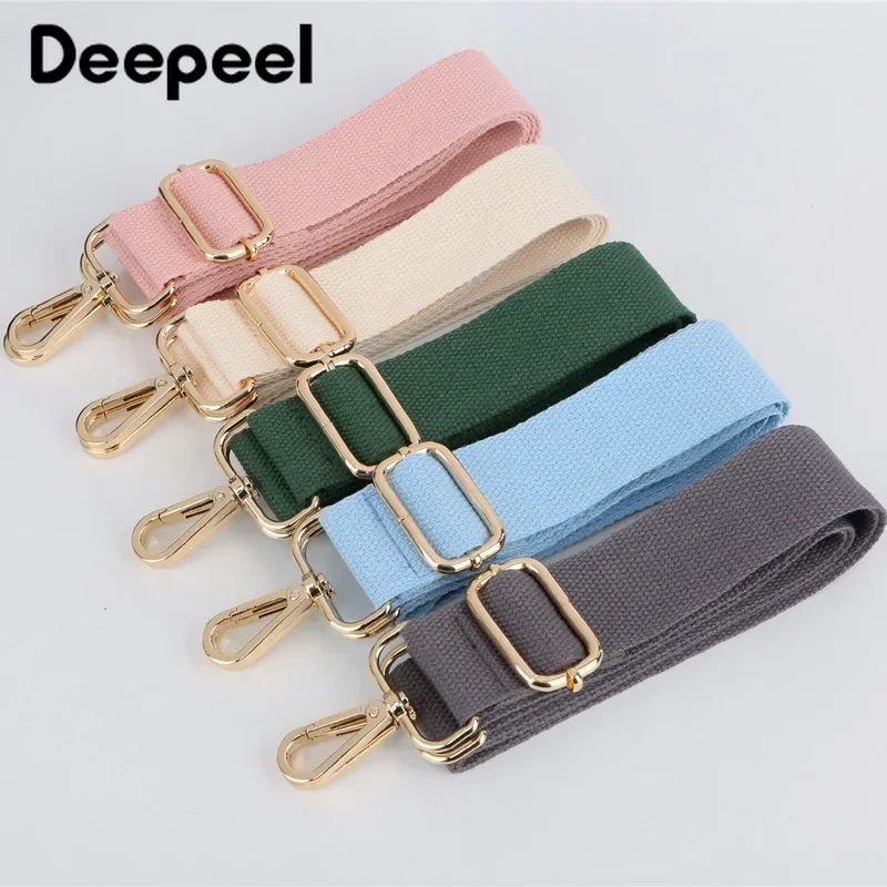 

Deepeel 3.8cm Wide Canvas Bag Strap Alloy Buckle Adjustable 80-140cm Chain for Handbag Luggage Shoulder Bands Part Accessories