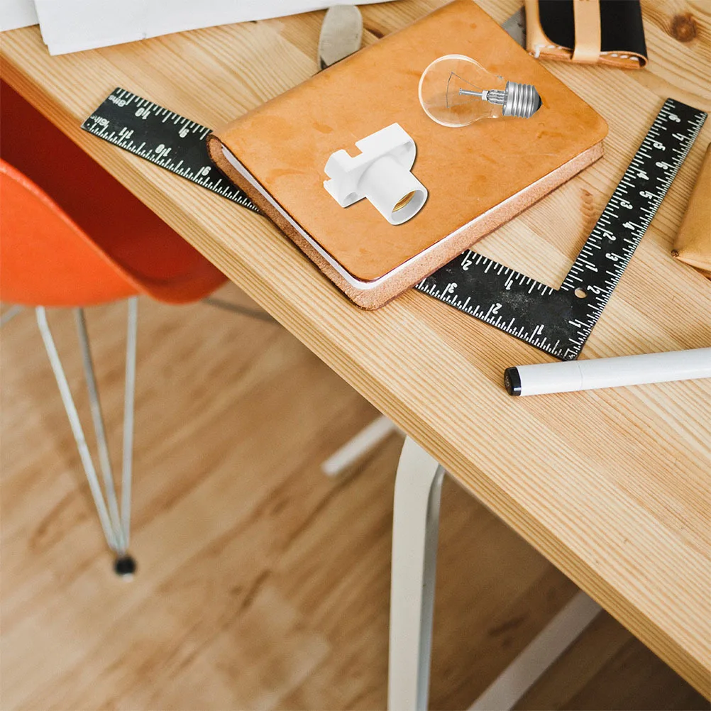 

2Pcs Lamp Holder Black Wall Mount Rectangular E12 Socket for Table Lamp Repair Screw-in Base Replacement Light Fixture Parts