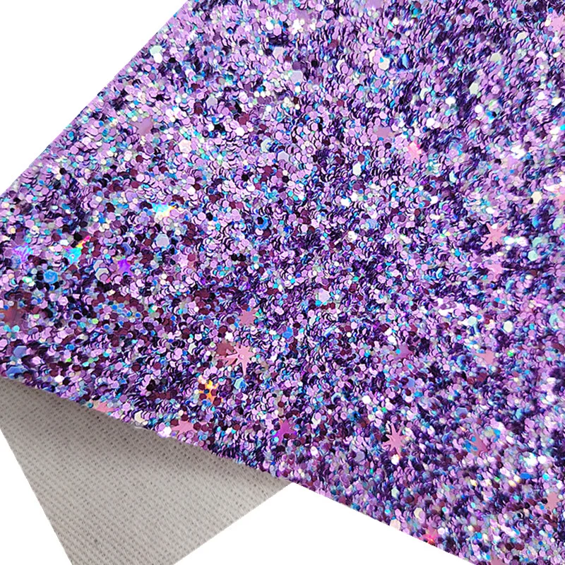 Fantasmi stampati in pelle sintetica viola Glitter tessuto vinile feltro supporto ecopelle fai da te fiocco fogli rotoli Q1839