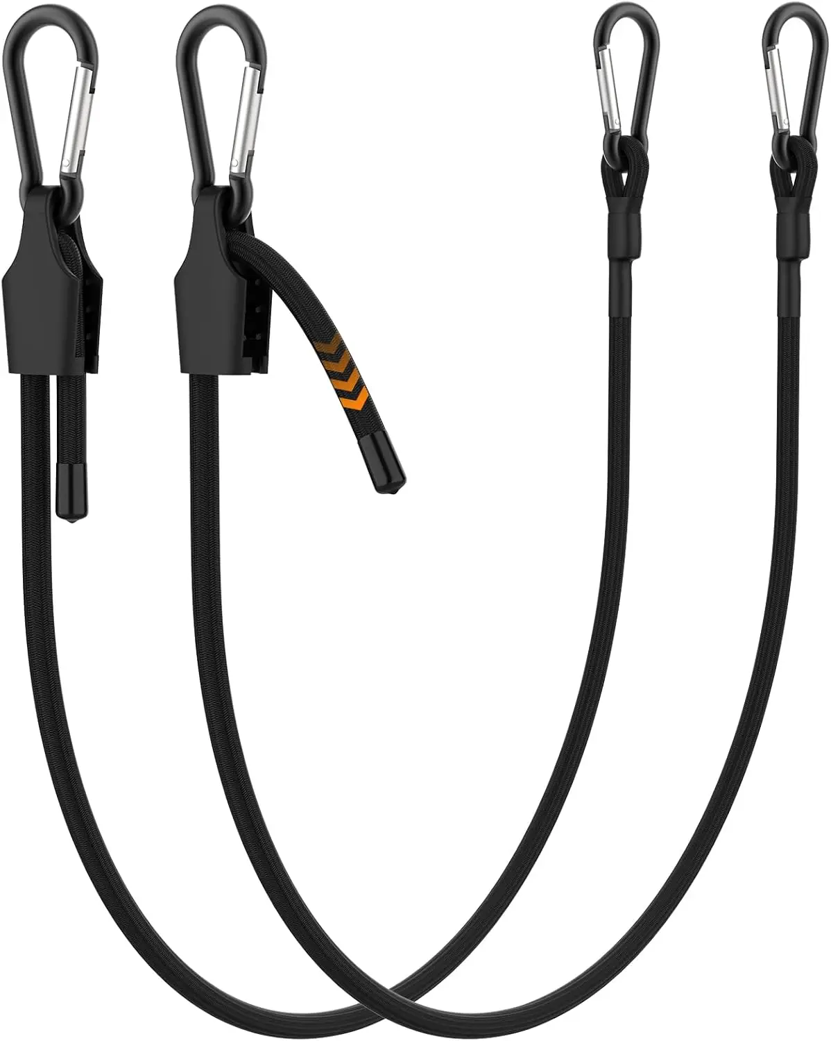 

Регулируемые эластичные ремни с крючками, 60-дюймовые прочные эластичные ремни для кемпинга, багажа, велосипедов, хранения вещей [2 шт.]