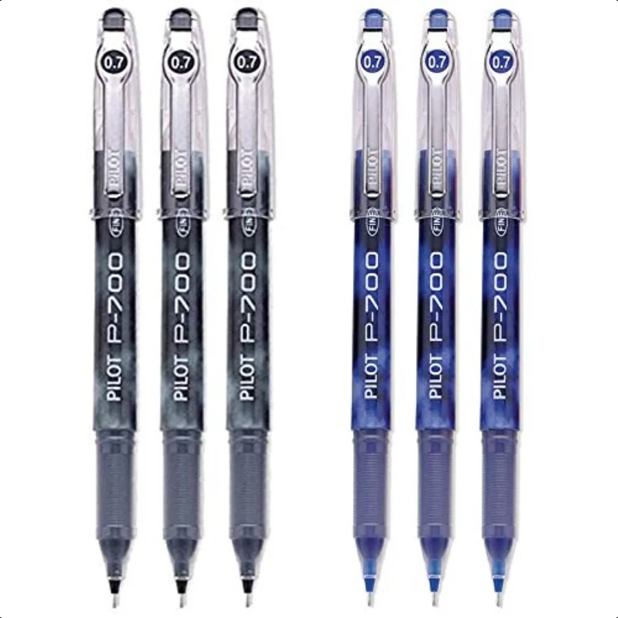 

P700 Rollerball Stick Gel Pen 3 Black Pens 3 Blue Pens 6 PACK