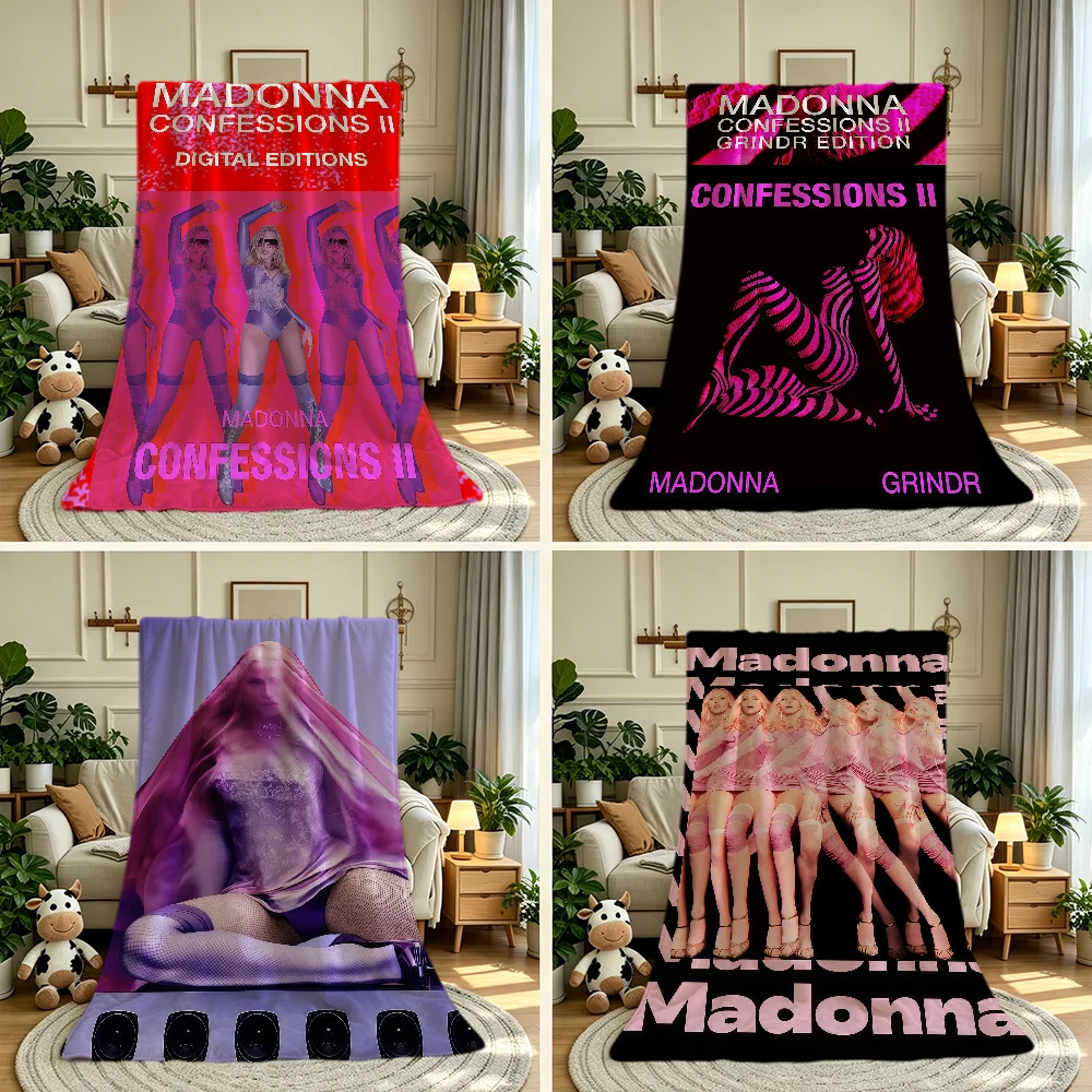 Singer M-Madonna Confessions Ii Blanket Throw Super Cosy Plush Living Room Sofa Couch Childish Birthday Gifts