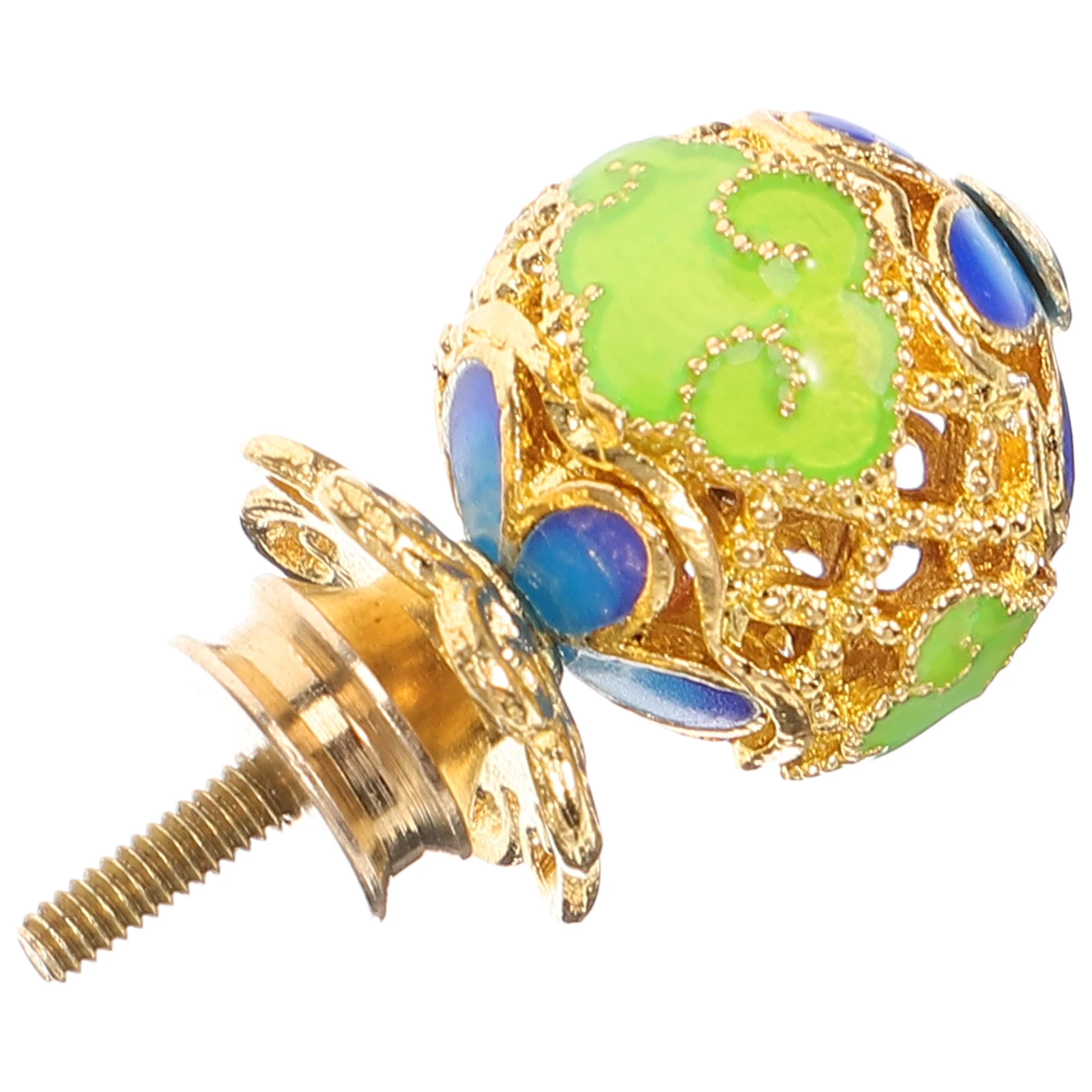 

Vintage Cloisonne Kettle Lid Knobs Metal Replacement Handle For Teakettle Exquisite Kitchen Gadgets Decorative Cover Diy