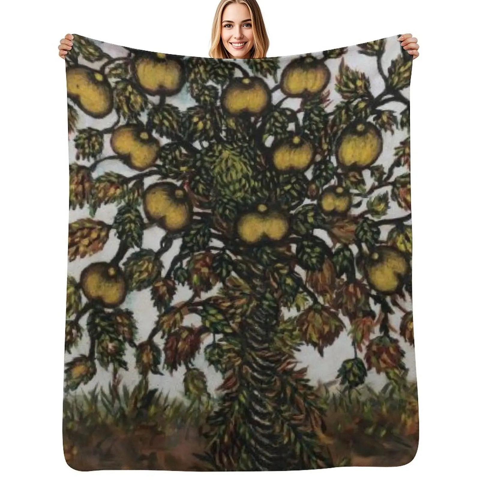Pommier by Seraphine Louis - Favourite Artists Collection Throw Blanket Decoratives Polar Furrys Luxury Brand Blankets