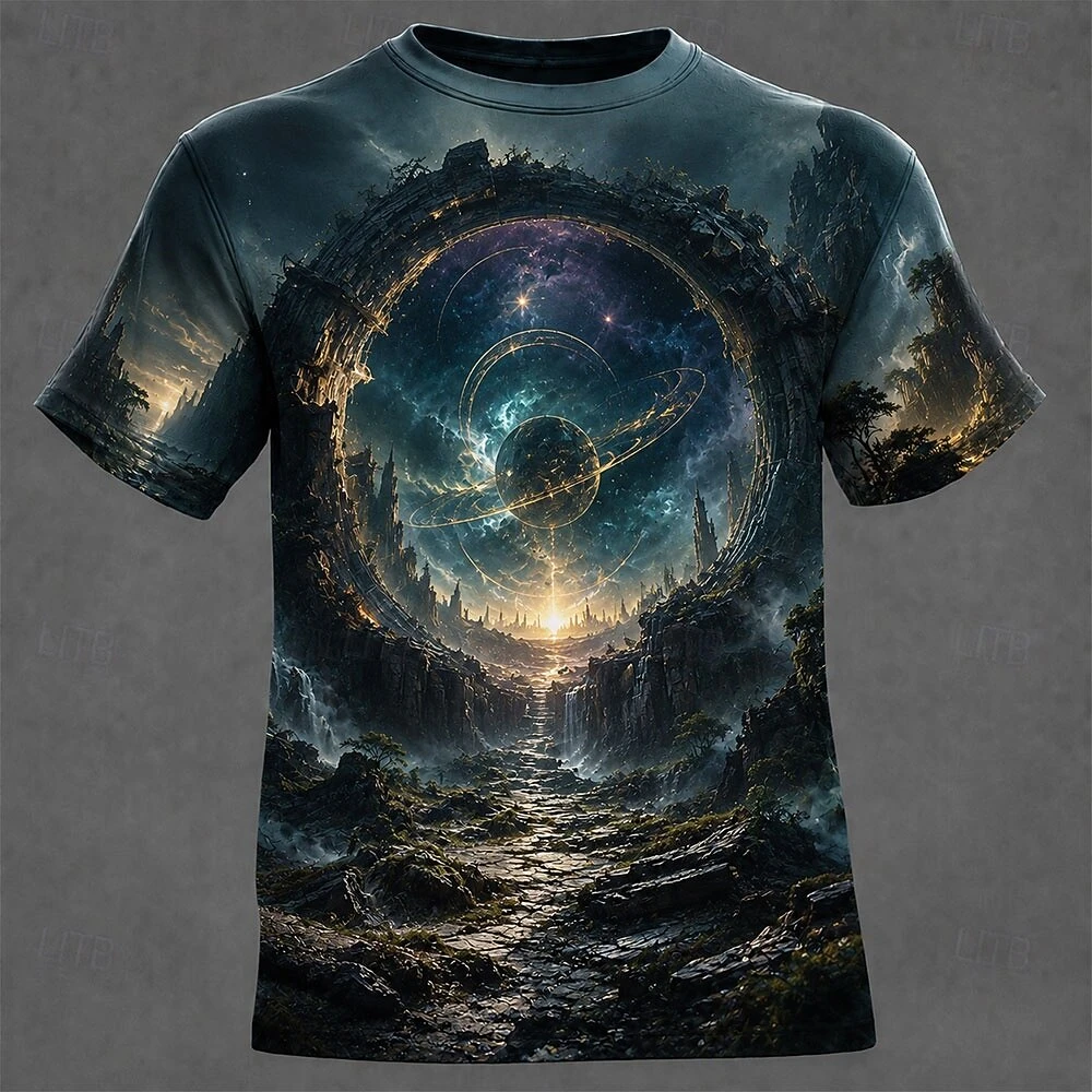 Summer Hot Sales Men's T shirt Fashion Cool Sky Print 3D Tees Casual O-neck Short Sleeve Tops Hip Hop Trend y2k Clothes T-Shirts