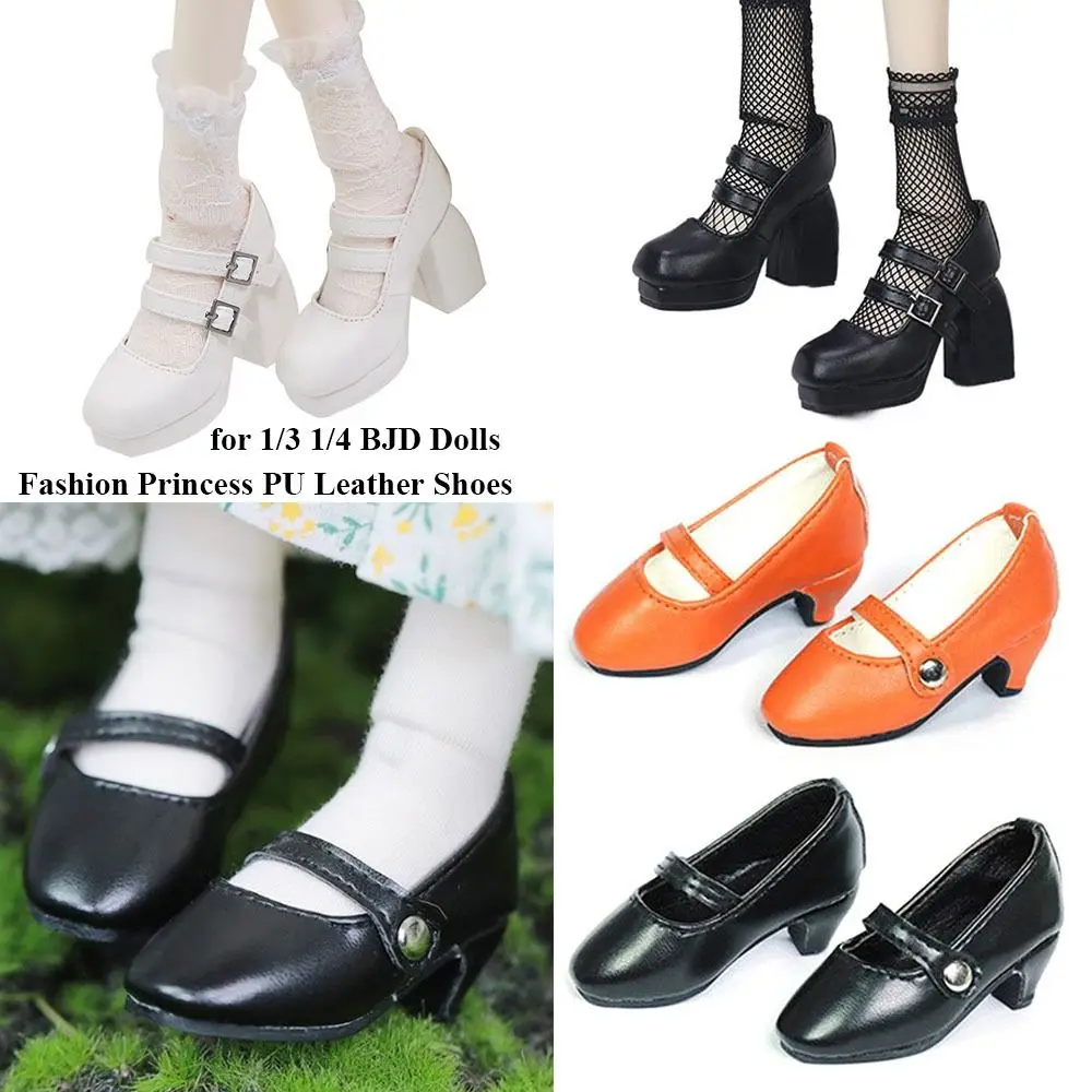 

Fashion Princess Doll Shoes PU Leather Shoes High Heels Suitable for 1/3 1/4 BJD Doll Wearing Boots Cute Shoes Doll Accessories