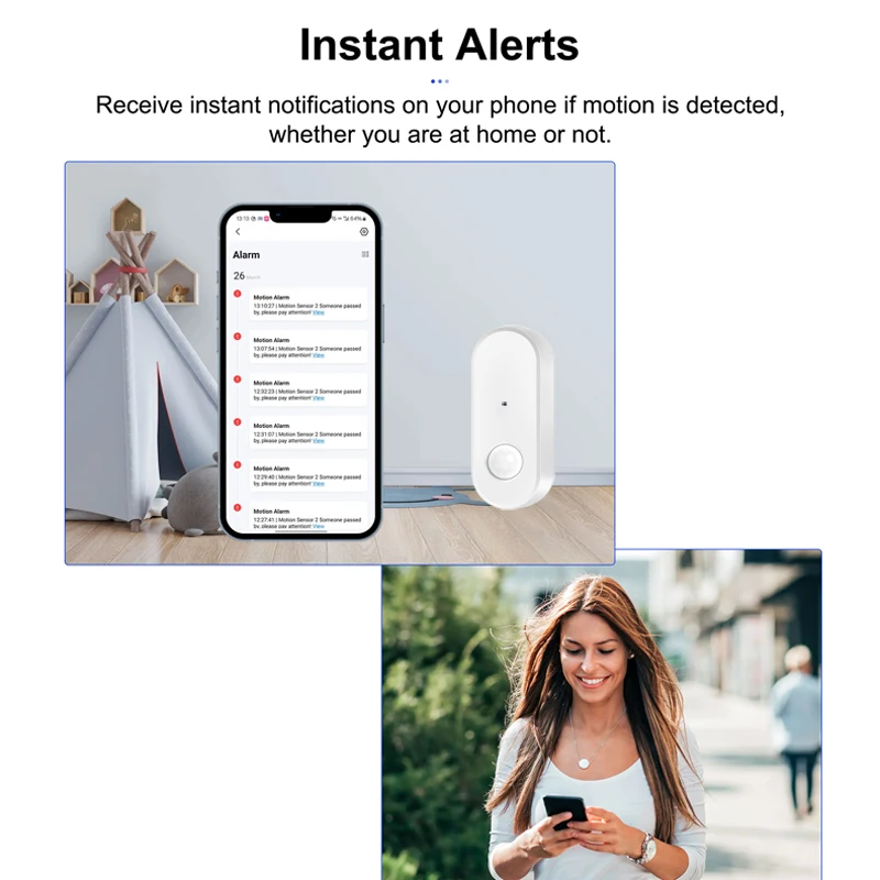Tuya Zigbee Motion Sensor Smart PIR Infrared Human Motion Detector Security Work With Gateway Smart Life APP Alexa Google Home