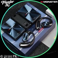 Ventas MONSTER AC530 auriculares inalámbricos Bluetooth con cancelación de ruido controlador dinámico inalámbrico de biofibra auriculares de música plegables regalo