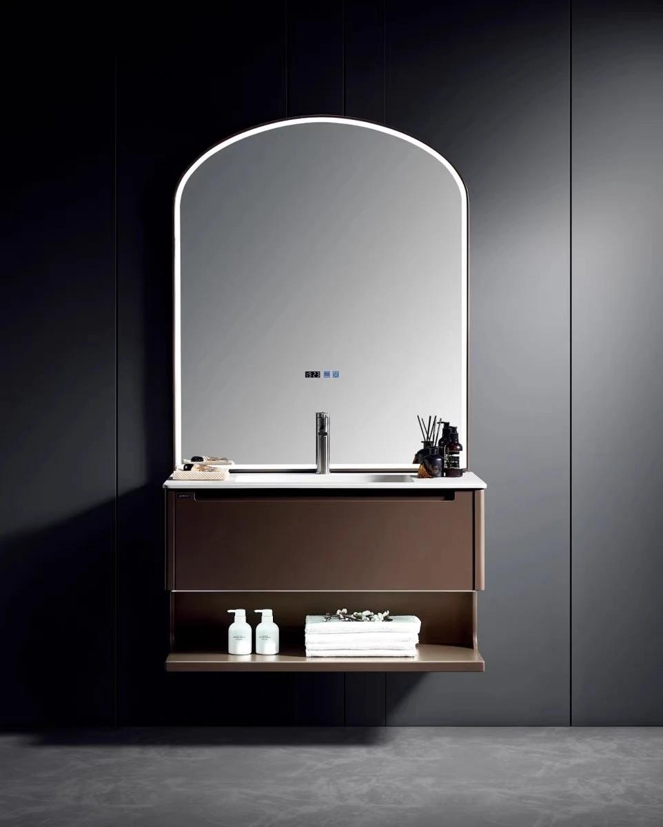 

KD2309 modern light luxury, gilt, seamless splicing, bathroom cabinet ABS aviation board, waterproof and pressure-resistant