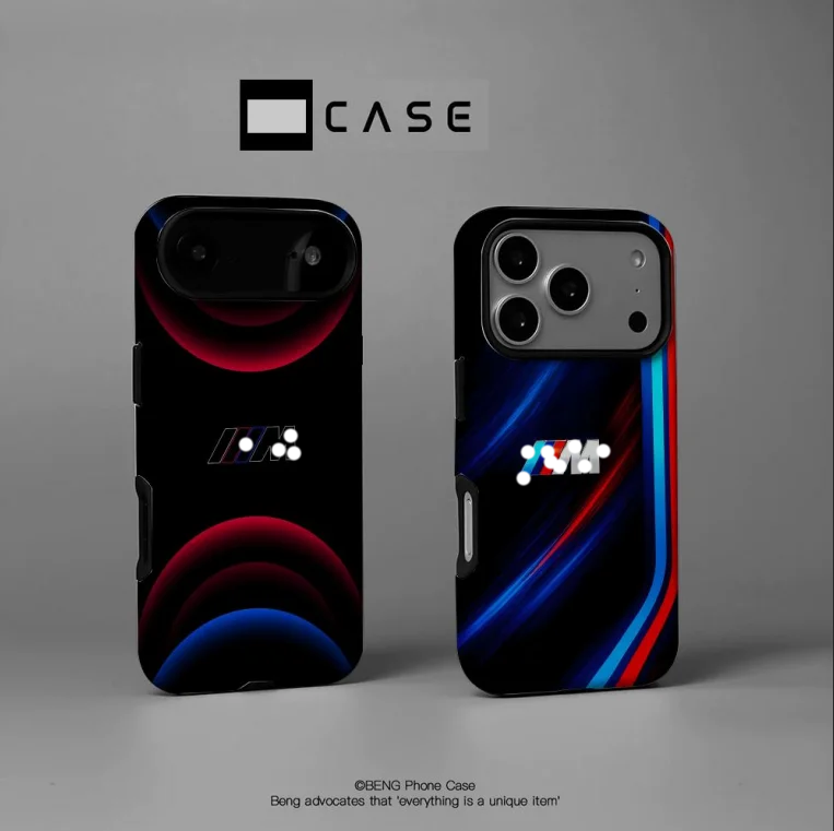 Etui na telefon do iPhone 18 17 16 16e 15 14 13 12 Mini 11 Air Pro XS Max XR X Plus, szklana ramka silikonowa, niebieskie, czerwone, samochodowe, tylna obudowa Pho