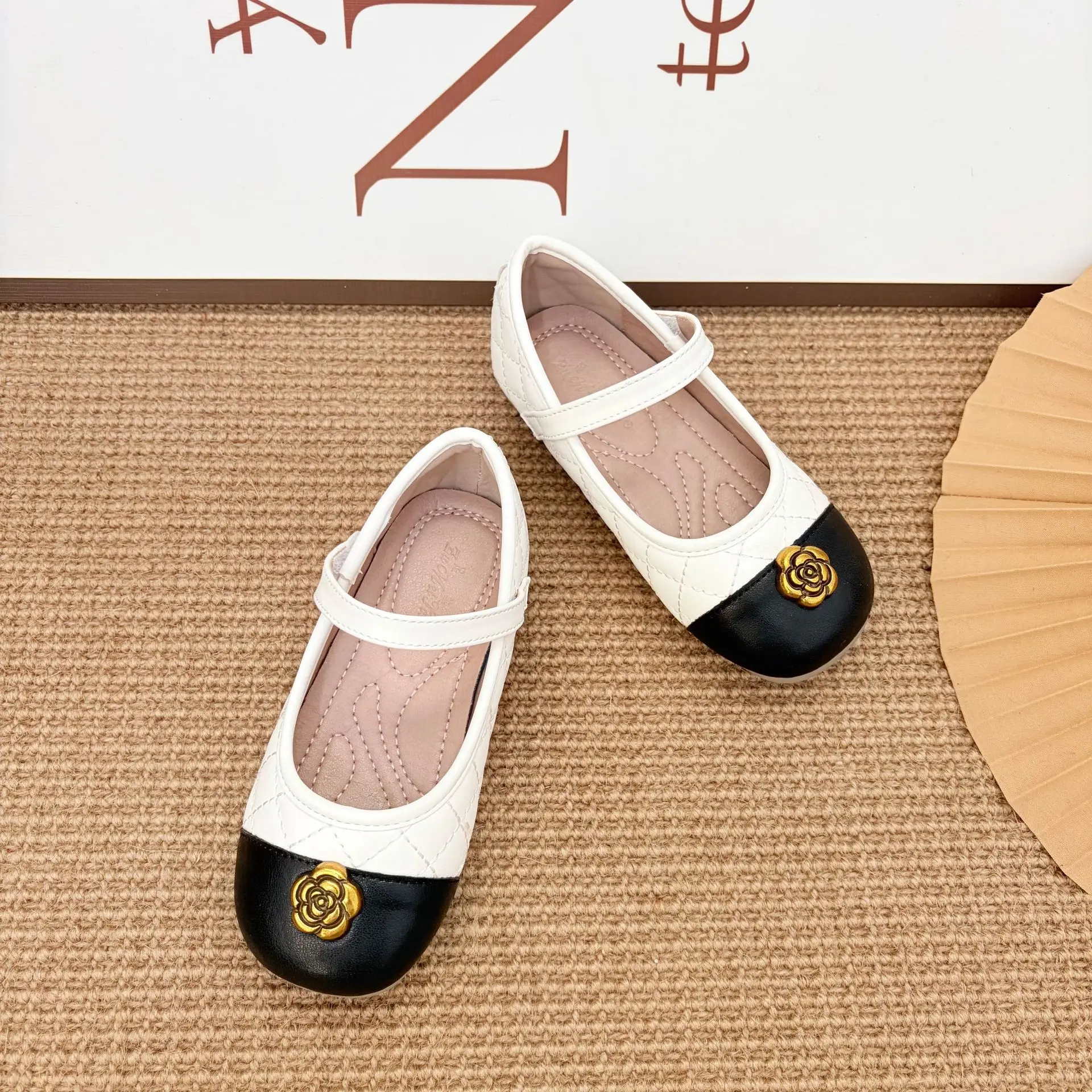 

Kids'Casual Shoes Low-Cut Shoes Flower PU Leather Spring Shoes For Girls Anti-slip Breathable White Shoes Size 23-35