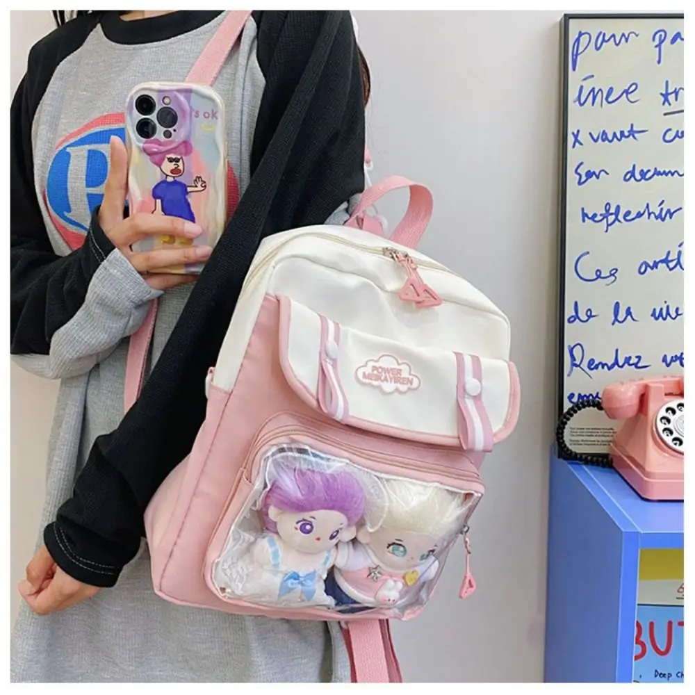 Lolita Style Lovely Backpack Kawaii Clear Bag Schoolbags For Teenage Girls Transparent Handbags Candy Sweet Itabag Shoulder Bags