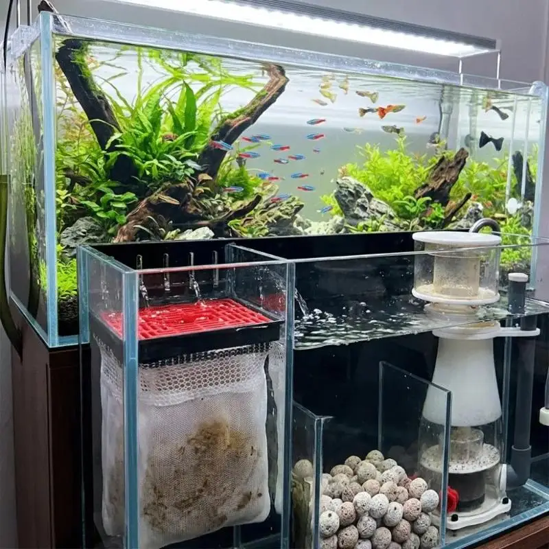 Aquarium Filter Bag Efficient Filtration Hang On Filter Pump Box Drip Circulation System Wall Mounted Compact Design New