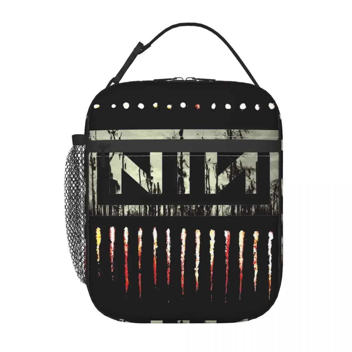 

Nine Inch Nails NIN Rock Band Аксессуары Изолированная сумка для обеда Школьная коробка для еды Портативный уникальный дизайн Термальный охладитель Bento Box