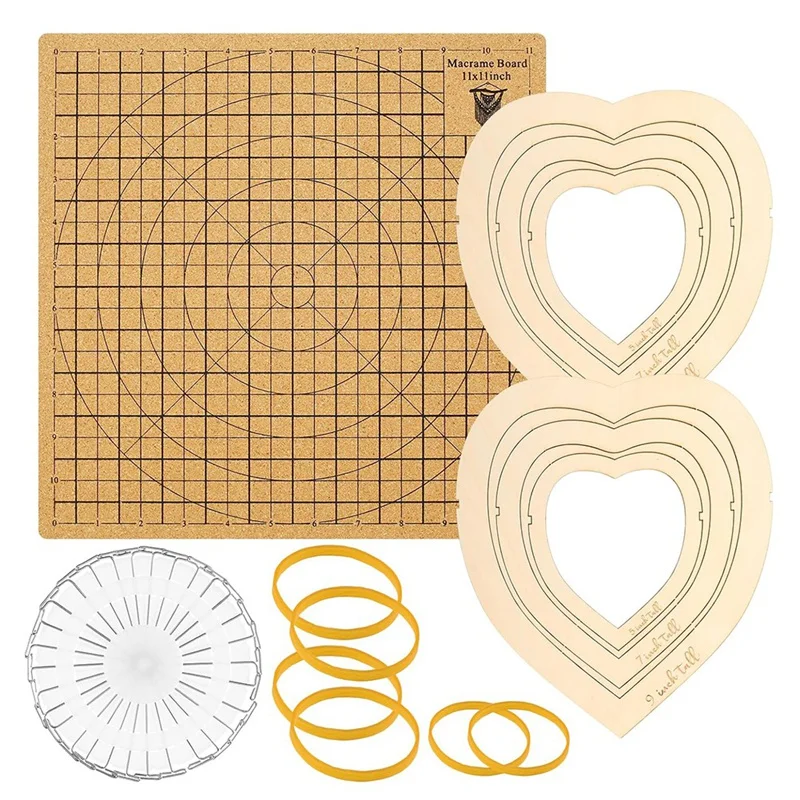 ABVA-Macrame Board And Pins, 12X12 In Macrame Project Board, Macrame Craft Board For Braiding Bracelet Scarves Craft