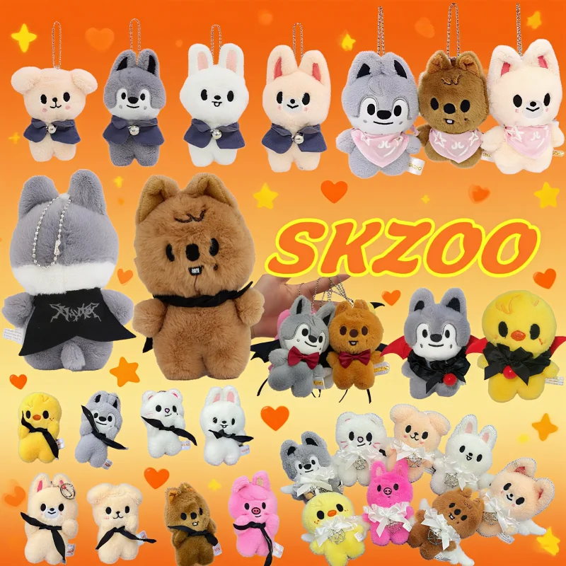 

Набор плюшевых игрушек с животными Stray Kids, 8 шт., набор мягких кукол SKZOO, милые подарки на Рождество и день рождения