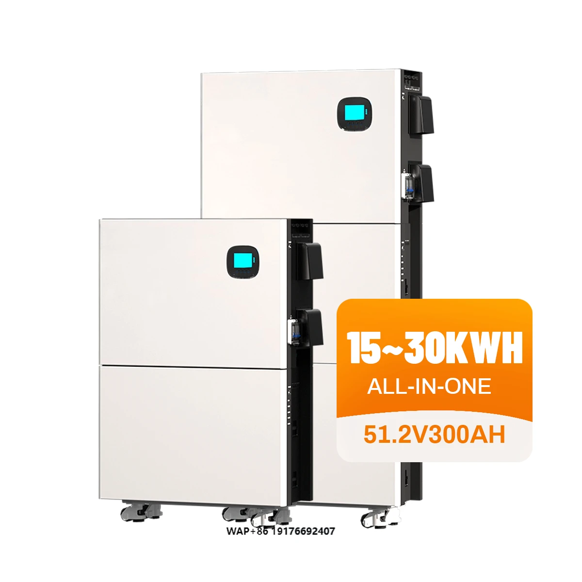 15kWH/30KWH Stackable LiFePO4 Lithium Battery ESS Hybrid Grid Solar System Protection Cabinet with 50KW Output