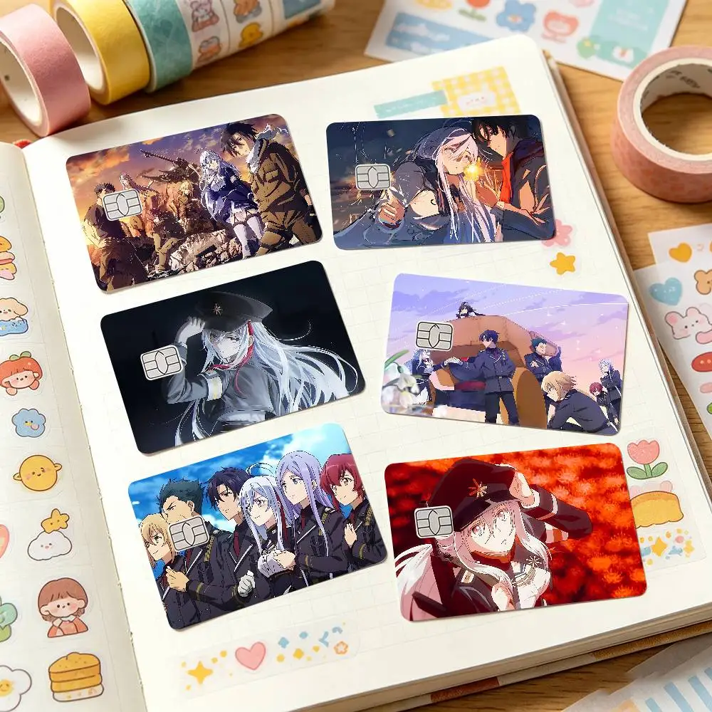 Anime 86 E-Eighty Six-S Card Stickers Credit Card DIY Card Protector Stickers Waterproof Film Skin Cover