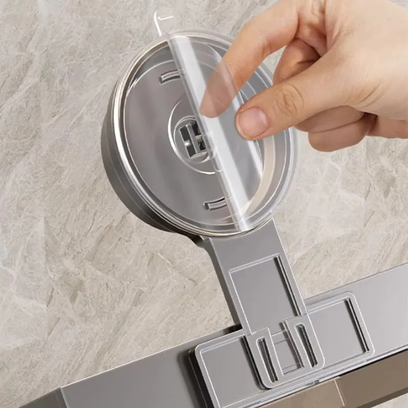 Bathroom Suction Cup Soap Box Wall-mounted Space Aluminum Rack Toilet Soap Box Drain Rack Washroom Washing Table Storage