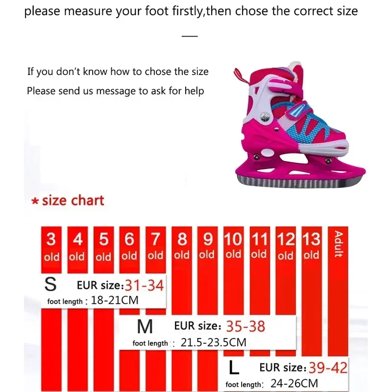 Steel Bracket Ice Hockey Skating Shoes Adjustable Speed breathable Ice Hockey Knife Shoes for Beginner Adult Child Ice Patines