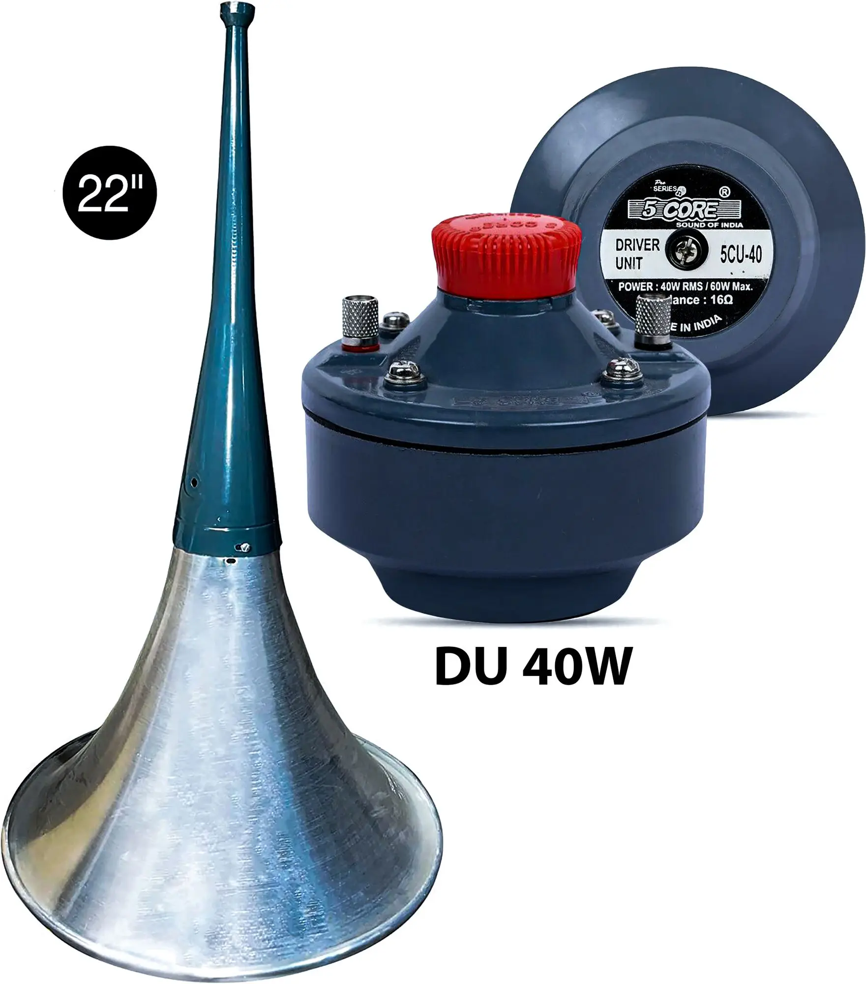 PA 혼 스피커 400W PMPO 컴프레션 드라이버 22인치 트럼펫 스로트 라우드 오디오 시스템