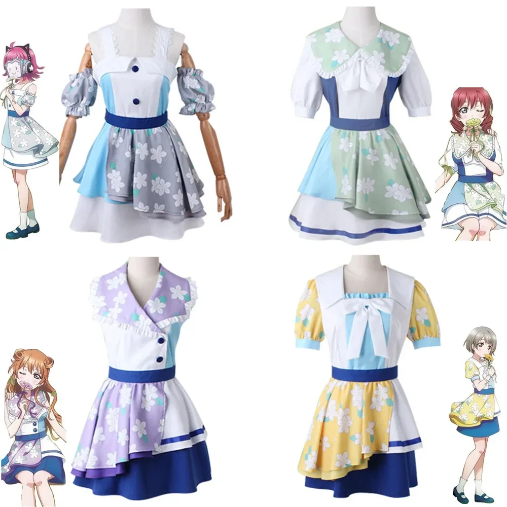 Anime Love Live! Nijigasaki High School Idol Club QU4RTZ Nakasu Kasumi Tennouji Rina Konoe Kanata Cosplay Costume Halloween Suit