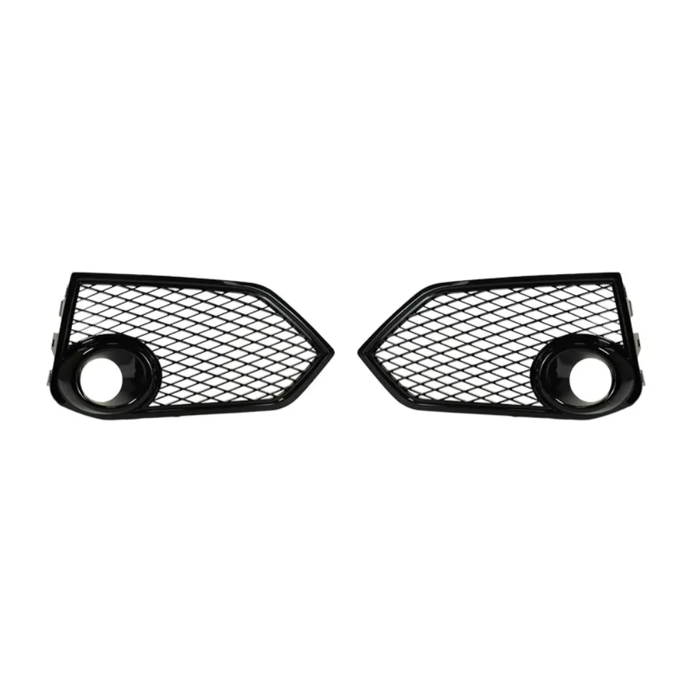 For Honda Civic Type R FK8 2017 2018 2019 2020 2021 Black 2pcs Front Bumper Fog Light Cover Mesh Gloss Black Lamp Tirm Cover